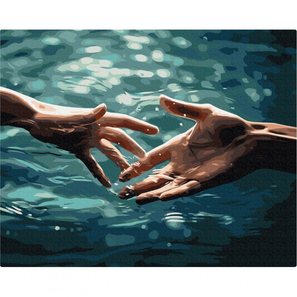 Картина по номерам "Мгновение соединения" BS53895, 40х50см