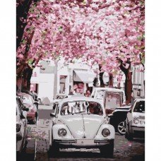 Картина по номерам. Городской пейзаж "Volkswagen Beetle" KHO3521, 40х50 см
