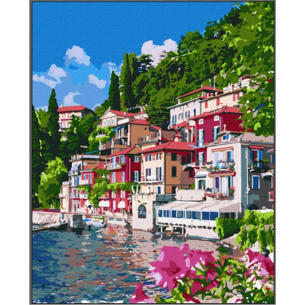Картина по номерам "Волшебное озеро Комо" Идейка KHO3621 40х50 см
