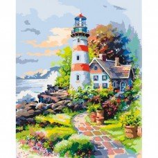 Картина по номерам. Морской пейзаж "Приют мечтаний" KHO2719, 40*50 см