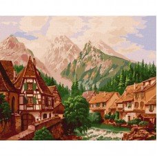 Картина по номерам "Городок в горах" ©Сергей Лобач Идейка KHO2880 40х50 см Картина по номерам "Городок в горах" ©Сергей Лобач Идейка KHO2880 40х50 см