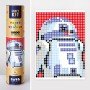 Картина по номерам стикерами в тубусе "Робот синий" R2D2 , 1200 стикеров 1876, 33х48 см