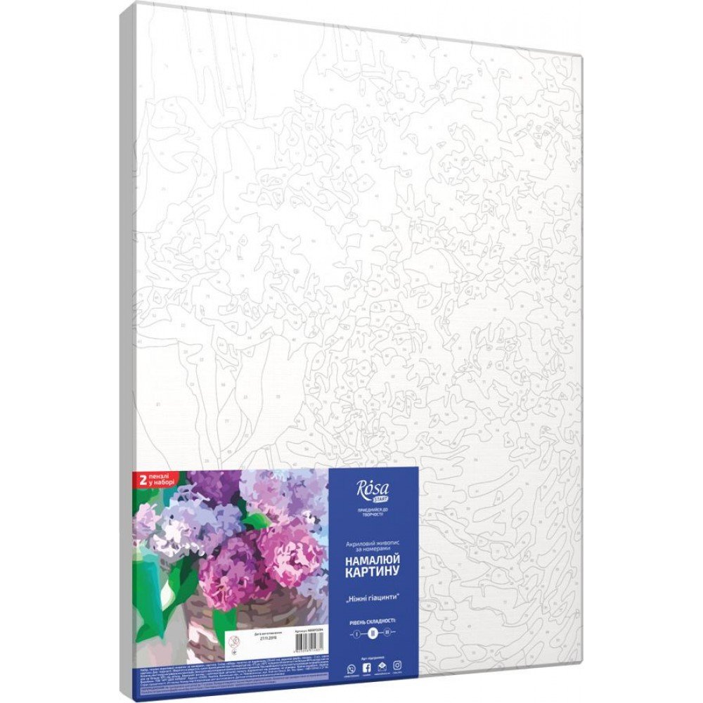 Картина по номерам Rosa „Нежные гиацинты“ N00013294, 35х45 см