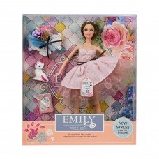 Кукла Emily QJ077B с букетом и аксессуарами (Розовый)