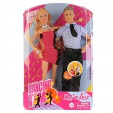 Кукла типа Барби с Кеном, семья DEFA 8386-BF на шарнирах (Розовый)