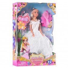 Детская кукла "Принцесса" DEFA Bambi 8063 с расческой и сумочкой (Белый)