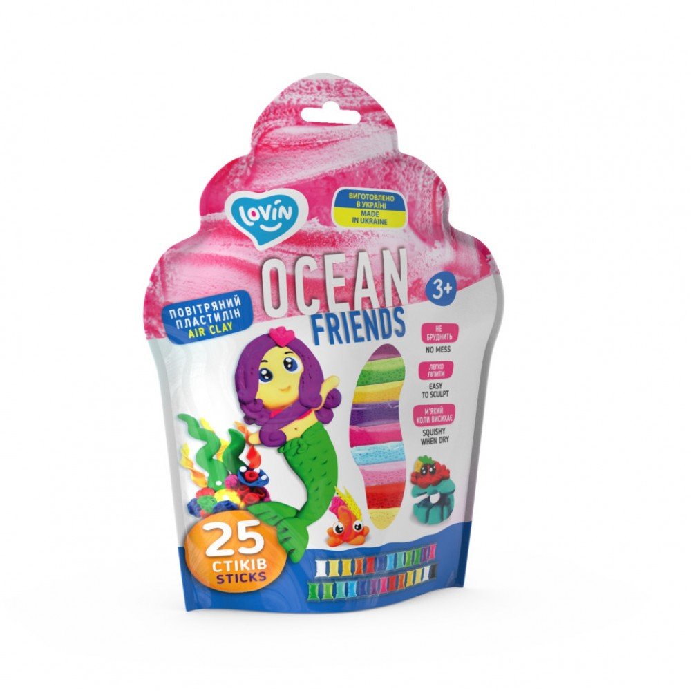 Набор для лепки с воздушным пластилином Air Clay 70159, 25 стиков (Русалка) Набор для лепки с воздушным пластилином Air Clay 70159, 25 стиков (Русалка)