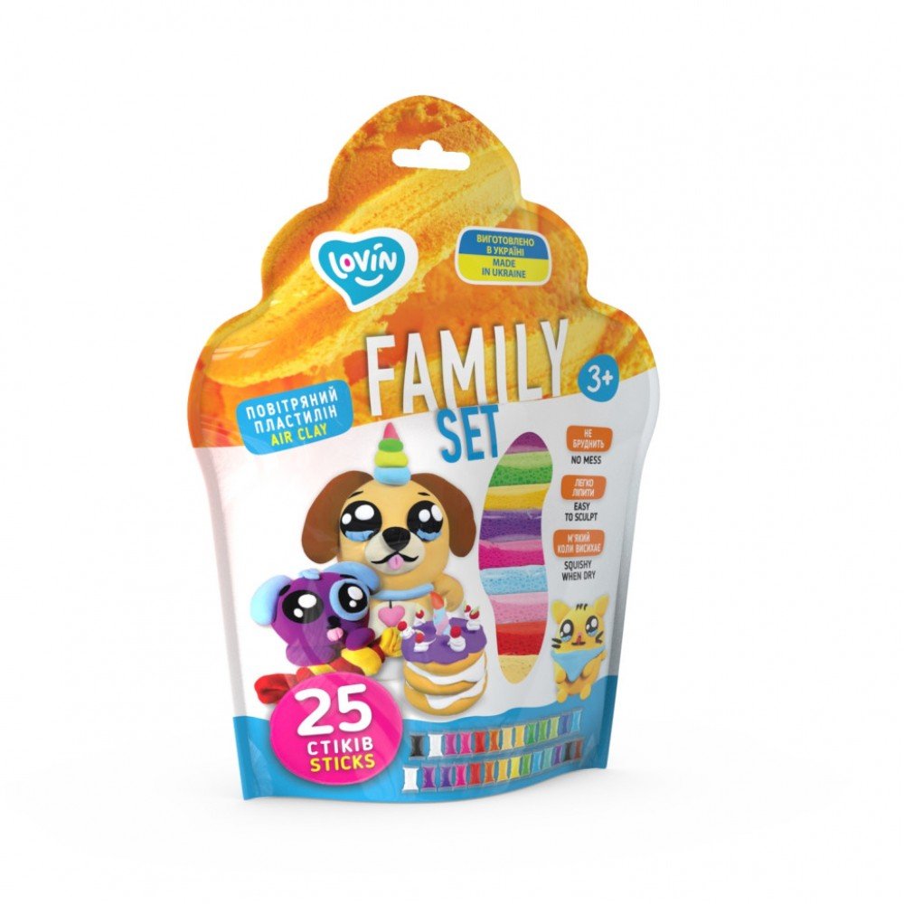 Набор для лепки с воздушным пластилином Air Clay 70159, 25 стиков (Собачка) Набор для лепки с воздушным пластилином Air Clay 70159, 25 стиков (Собачка)