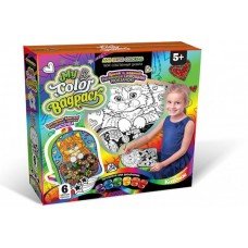 Комплект креативного творчества"My Color BagPack" CBP-01 рюкзак-раскраска Котик