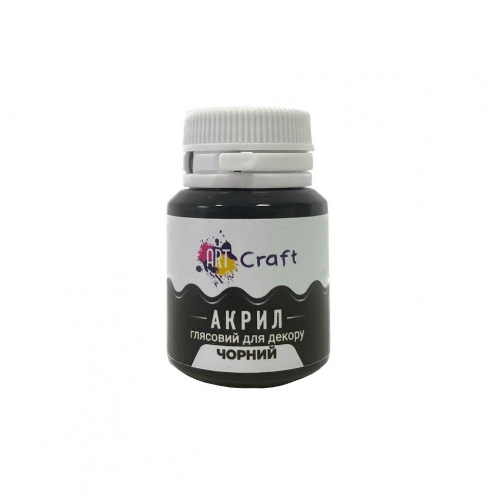 Акриловая краска глянцевая "Черный" 20 мл AG-7546 Art Craft