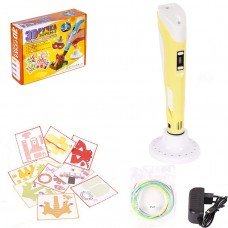 3D Ручка (3DPEN-3) - 3 NEW с трафаретами DX008 (Желтый)