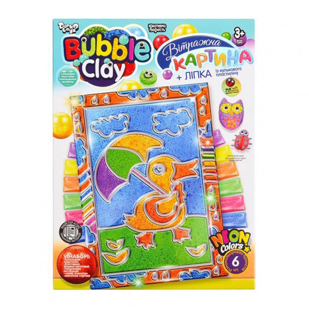 Набор креативного творчества "BUBBLE CLAY" BBC-02-01U…-06U витражная картина (Утка)