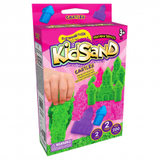 Кинетический песок KidSand KS-05, 200 г в наборе (Розовые замки )