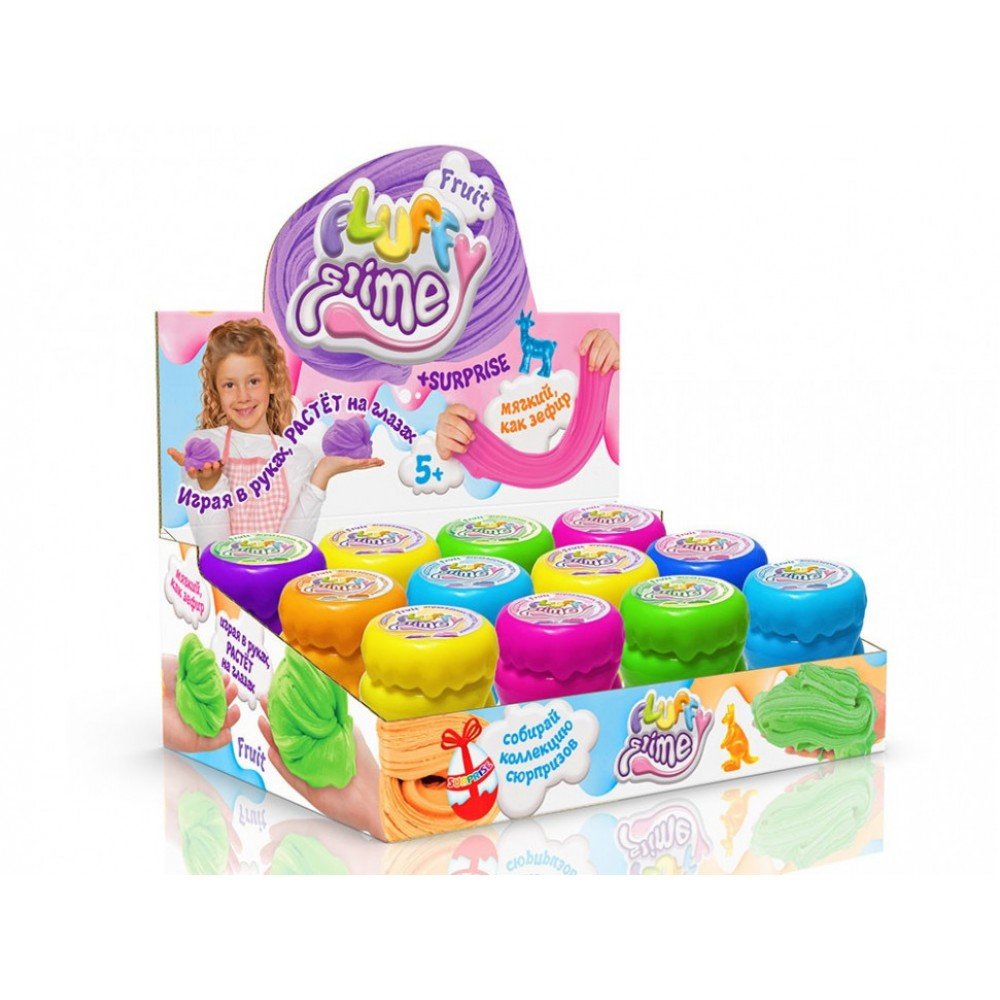 Вязкая масса лизун "Fluffy Slime" FLS-01-01U, с сюрпризом