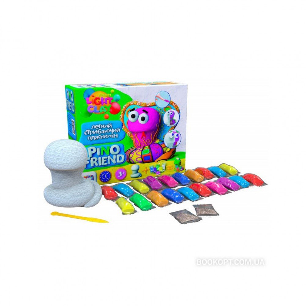 Набор легкого прыгающего пластилина "Pino Friend" Moon light clay 70057 Набор легкого прыгающего пластилина "Pino Friend" Moon light clay 70057