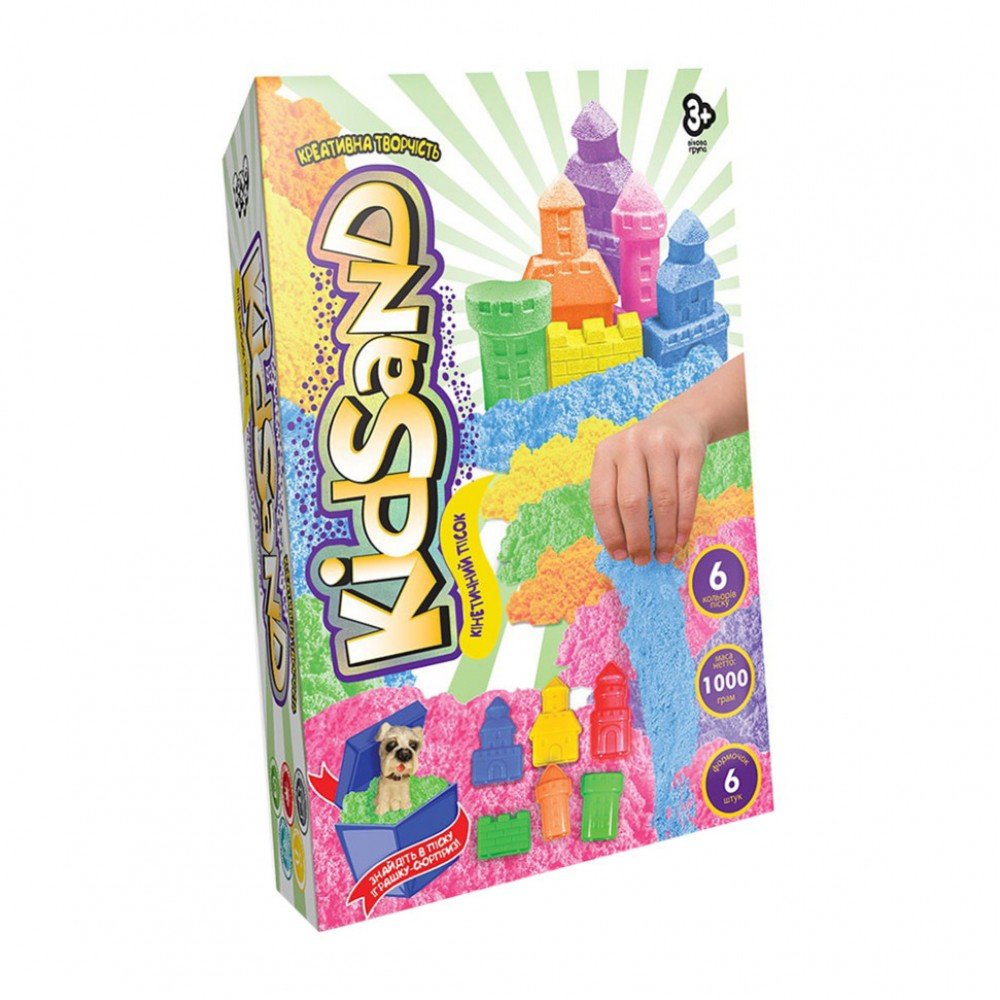Кинетический песок "KidSand" KS-04-10U-15U коробка 1000 гр (Вид 2)
