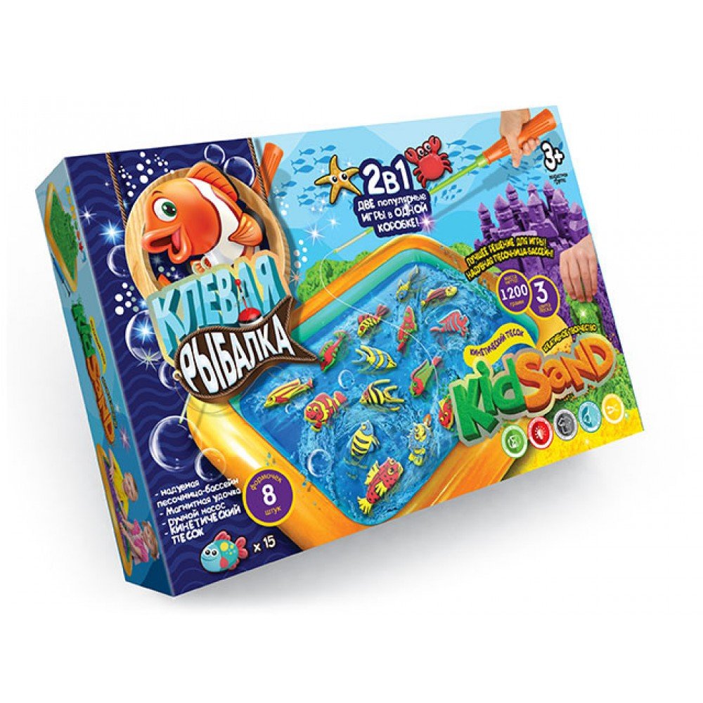 Игровой набор Клевая рыбалка 7659DT Кинетический песок KidSand
