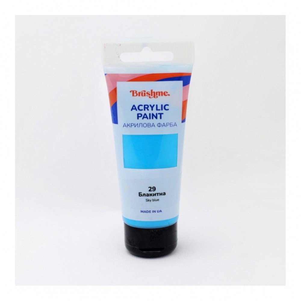 Акриловая краска глянцевая Голубая Brushme TBA60029 60 мл