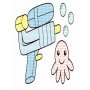 Детская водная раскраска : Игрушки 734011, 8 страниц