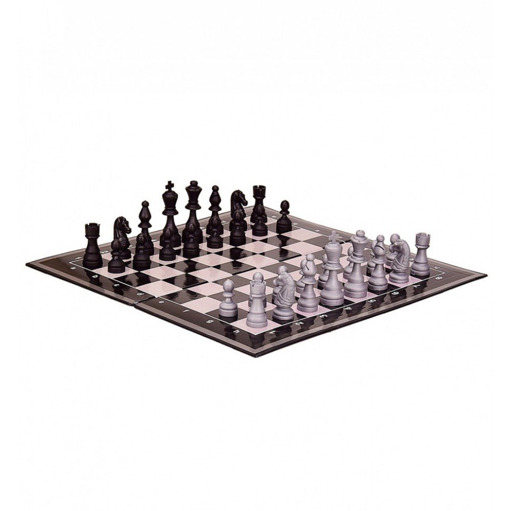 Настольная игра "Шахматы" 99300/99301 картонная доска - 36х36 см Черная доска