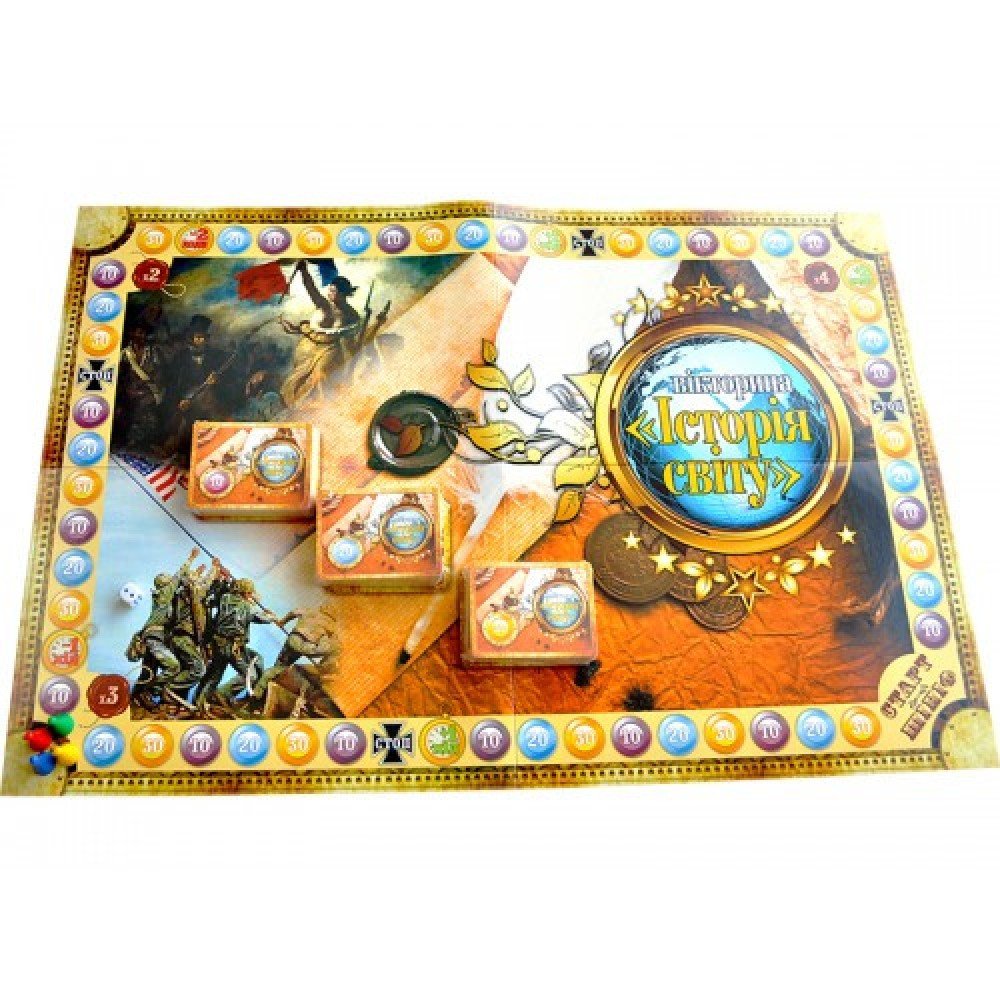 Детская настольная игра-викторина "История мира" 12120048 на укр языке