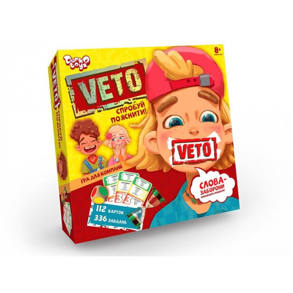 Детская настольная развлекательная игра "VETO" VETO-01-01U на укр языке