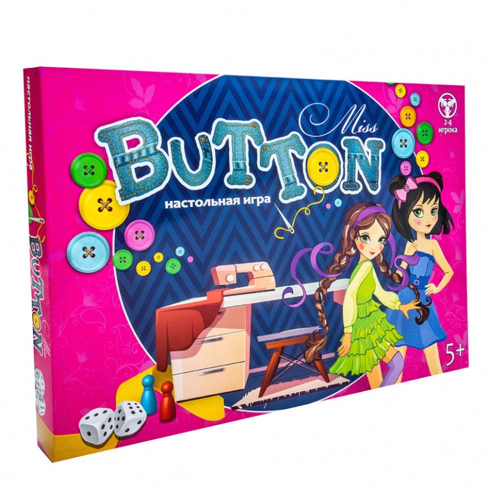 Настольная Игра-бродилка "Miss Button" 30355 рус