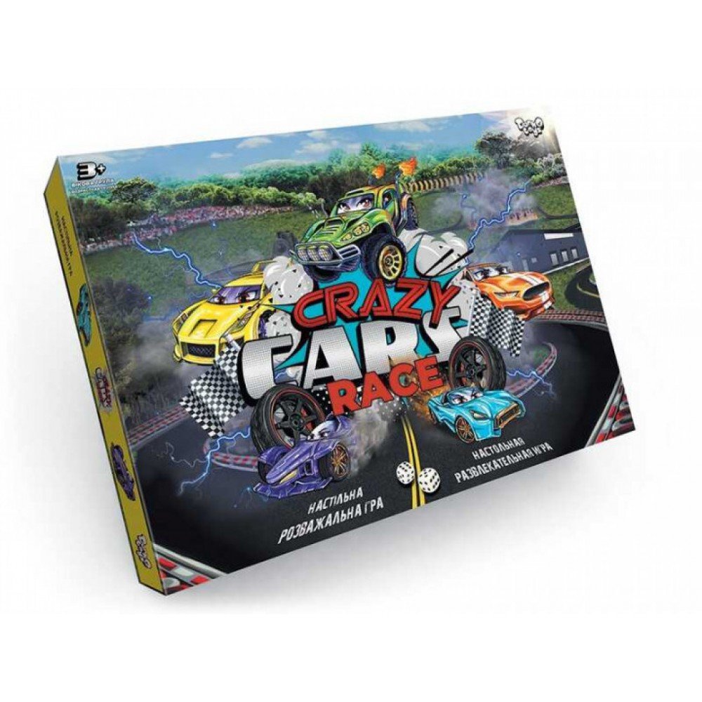 Детская настольная развлекательная игра "Crazy Cars Race" DTG94R от 3х лет