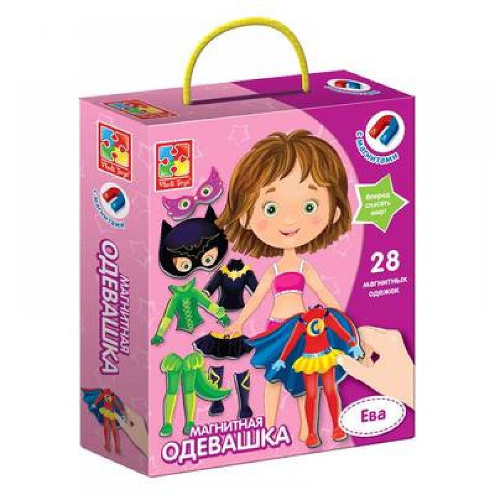 Магнитная игра одевашка "Ева" VT3702-08, 28 элементов одежды