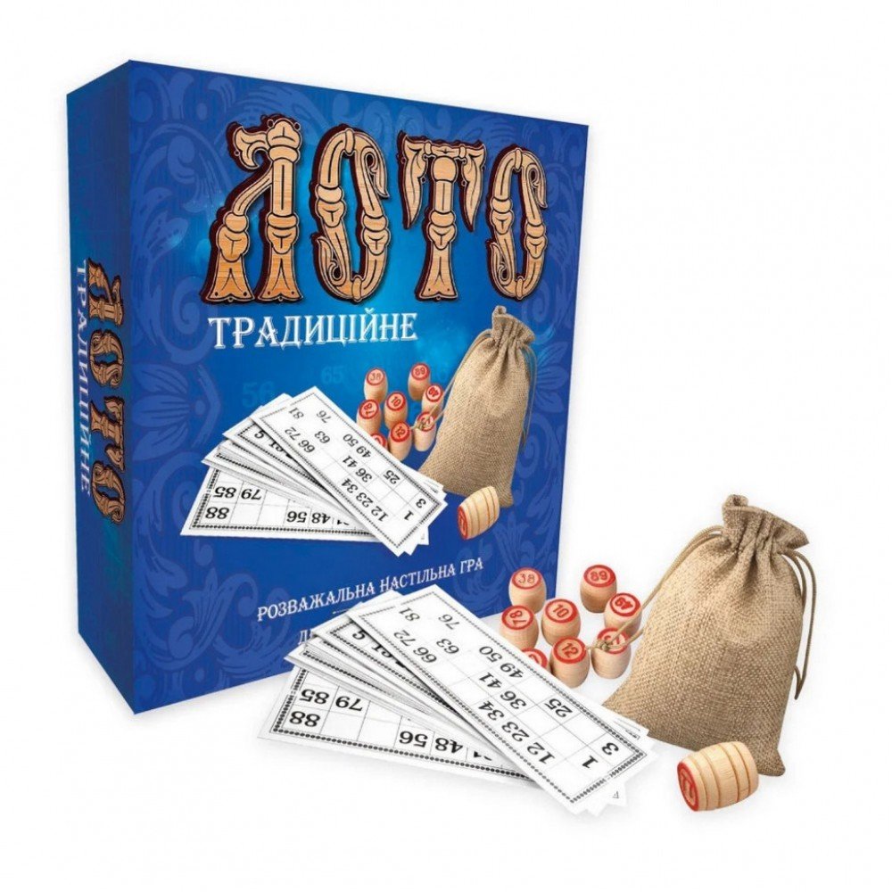 Лото "Традиционное" 30315 с деревянными бочонками