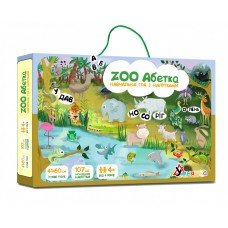 Детская обучающая игра с многоразовыми наклейками "ZOO Абетка" КП-005 KP-005 на укр. языке