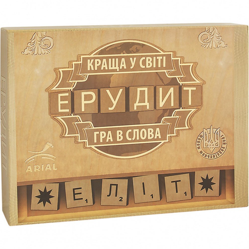 Настольная игра Ерудит-Елит Arial 910220, на укр языке