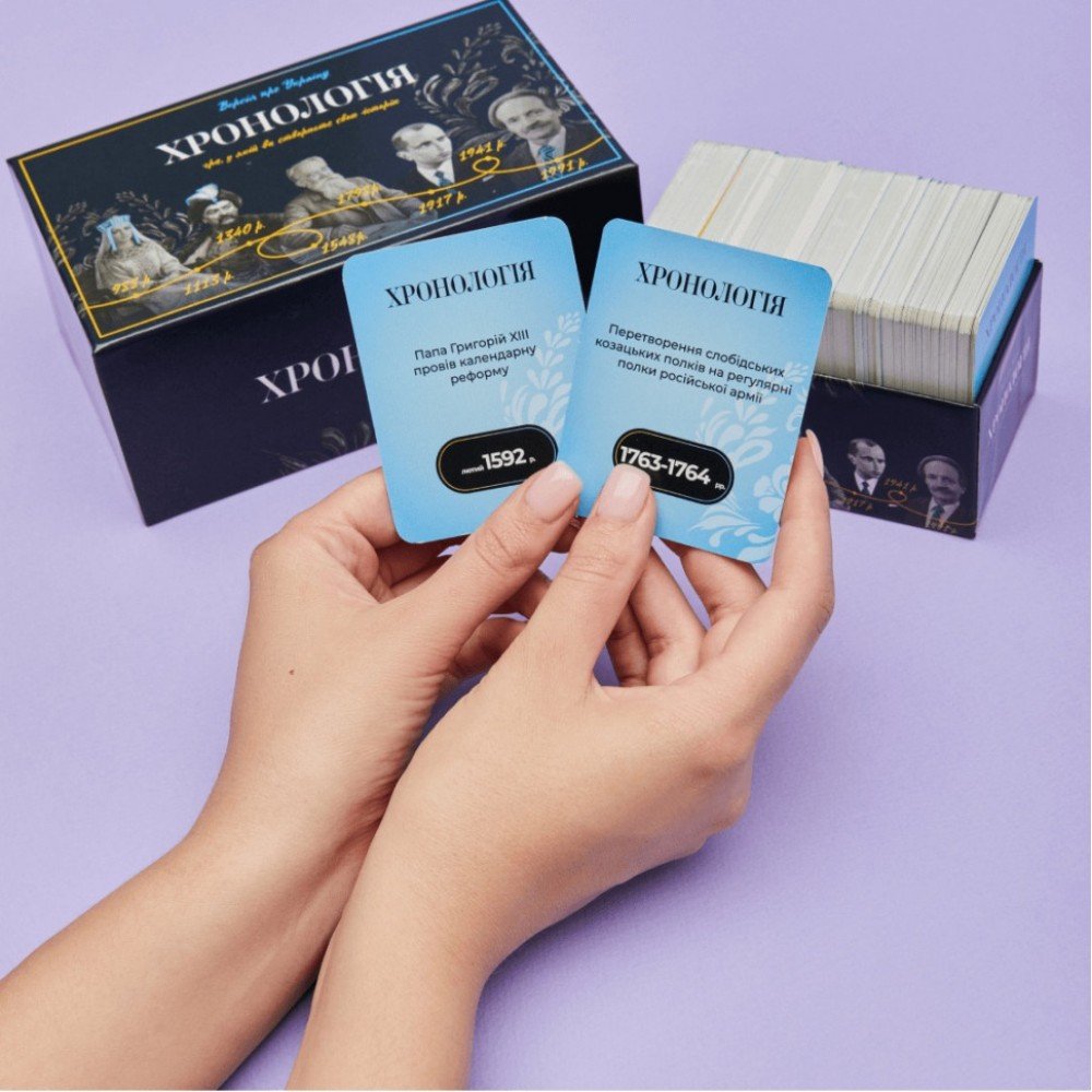 Игра настольная Хронология MemoGames 0004MG 396 двусторонних карточек