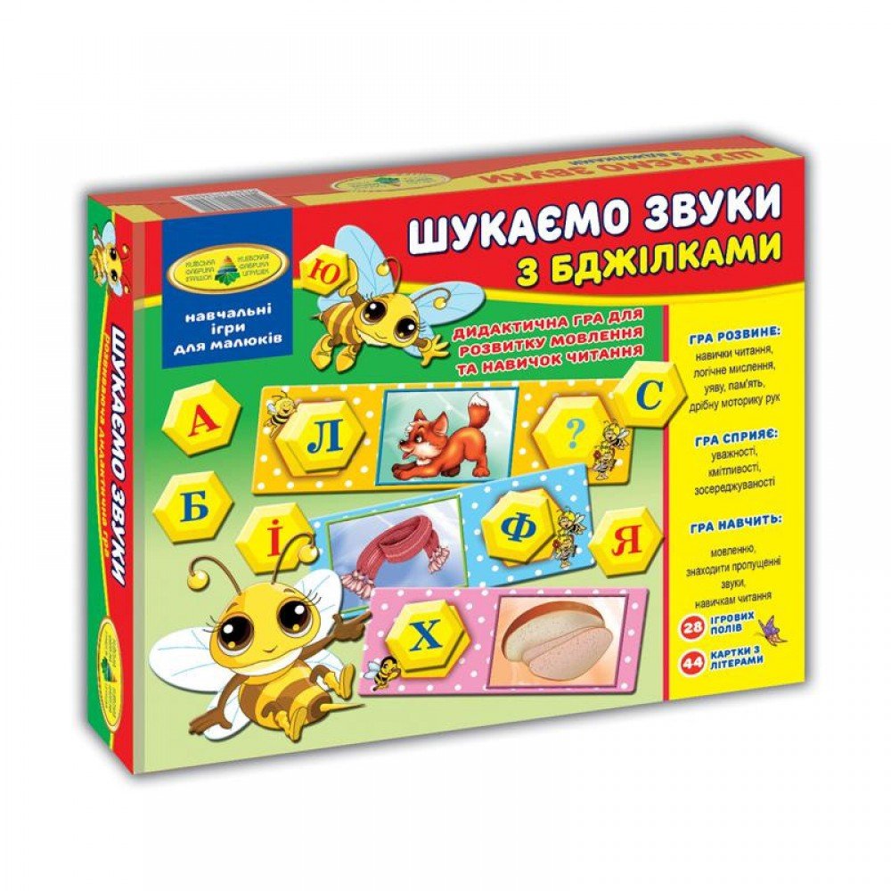 Детская настольная игра "Ищем звуки с пчелками" 82593 на укр языке