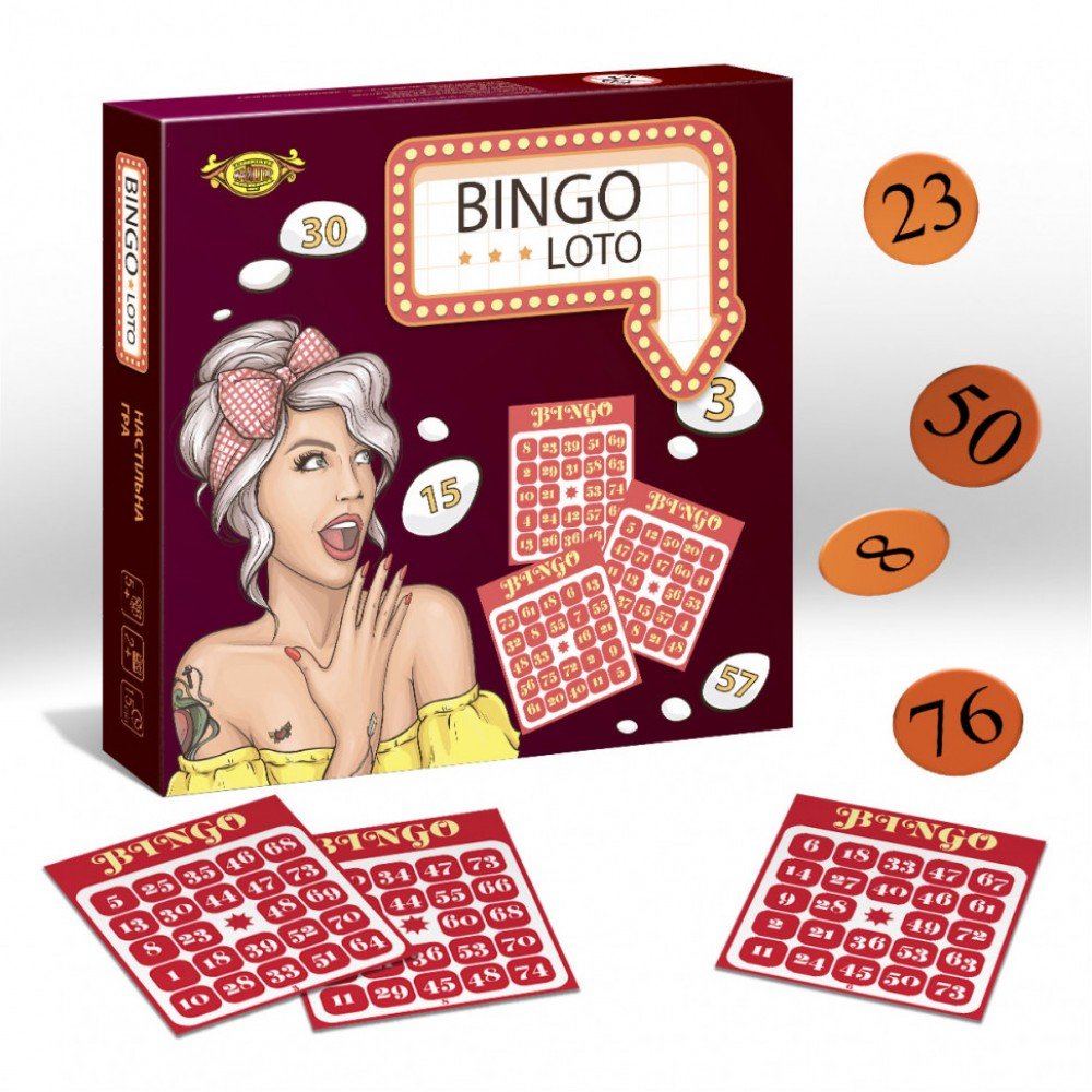 Настольная игра "Бинго Лото" MKM0315 на укр и рус языках