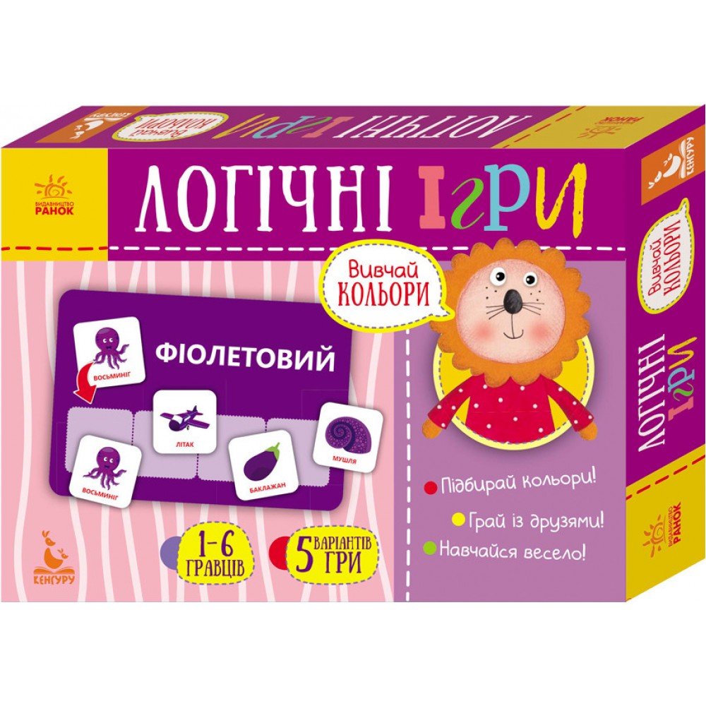 Детские логические игры "Изучай цвета" 918001, 24 карточки на укр языке