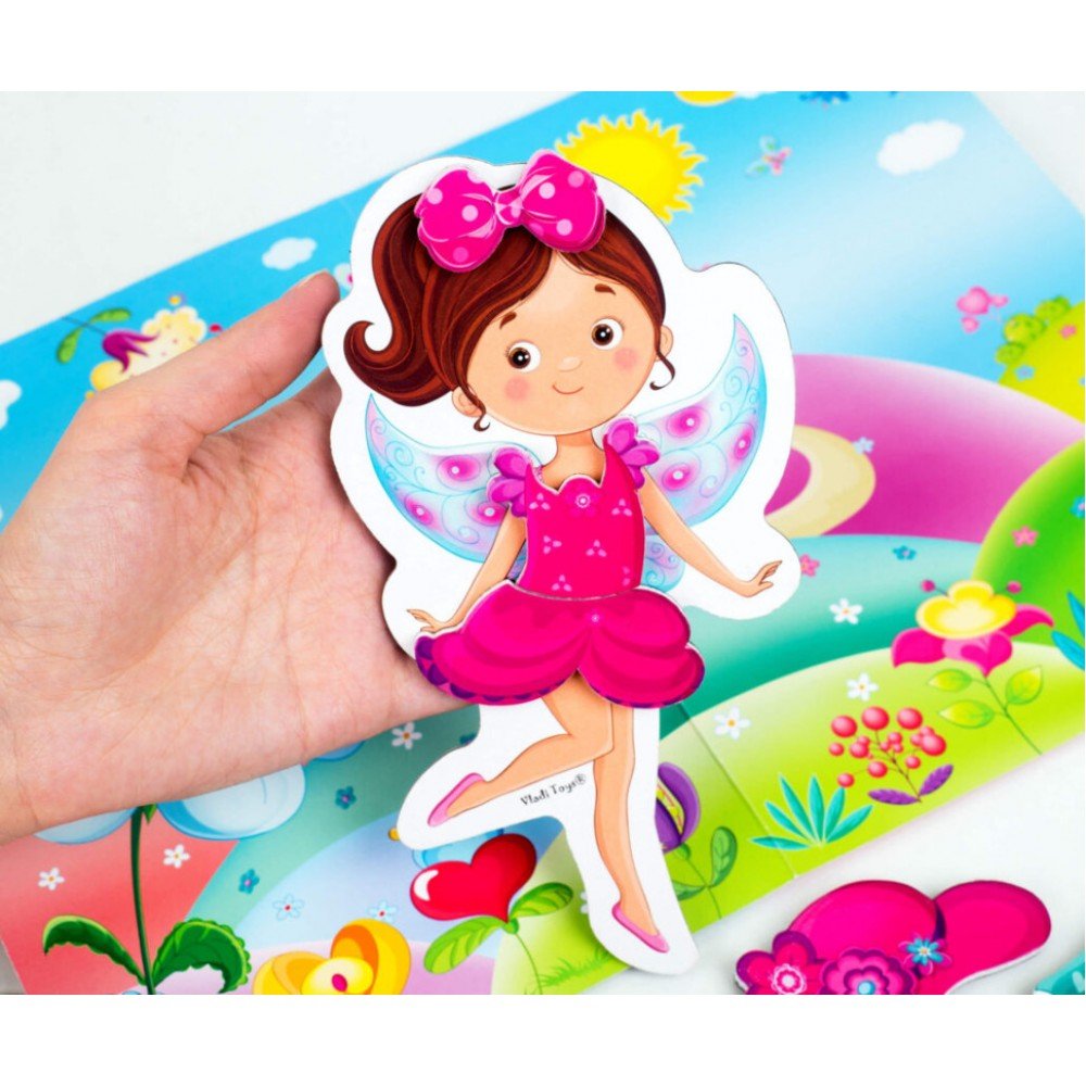 Магнитная игра для детей "Фея" в папке Vladi Toys VT3204-28 укр