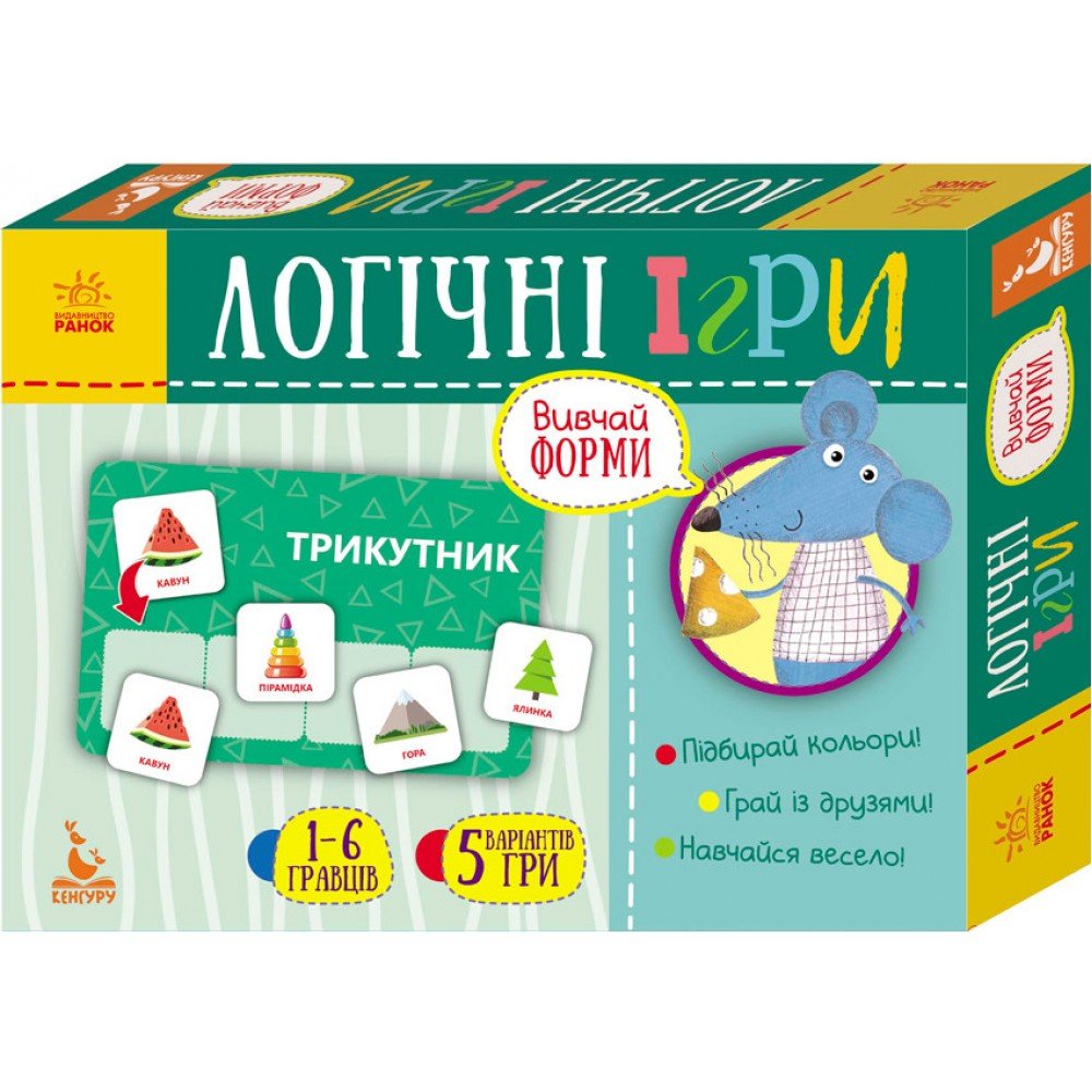 Детские логические игры "Изучай формы" 918002, 24 карточки на укр языке