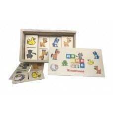 Детское домино Сказки MD 0017-1 деревянное Животные домашние