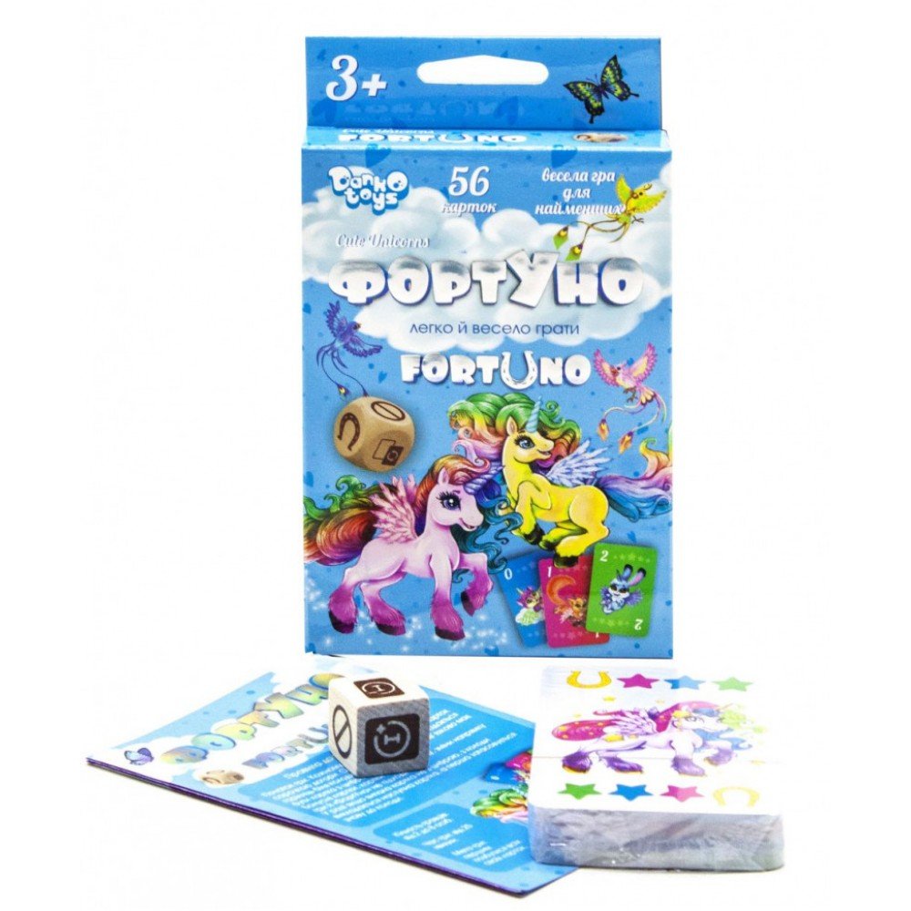 Детская развивающая настольная игра "ФортУно Cute Unicorns" UF-04-01U на укр языке