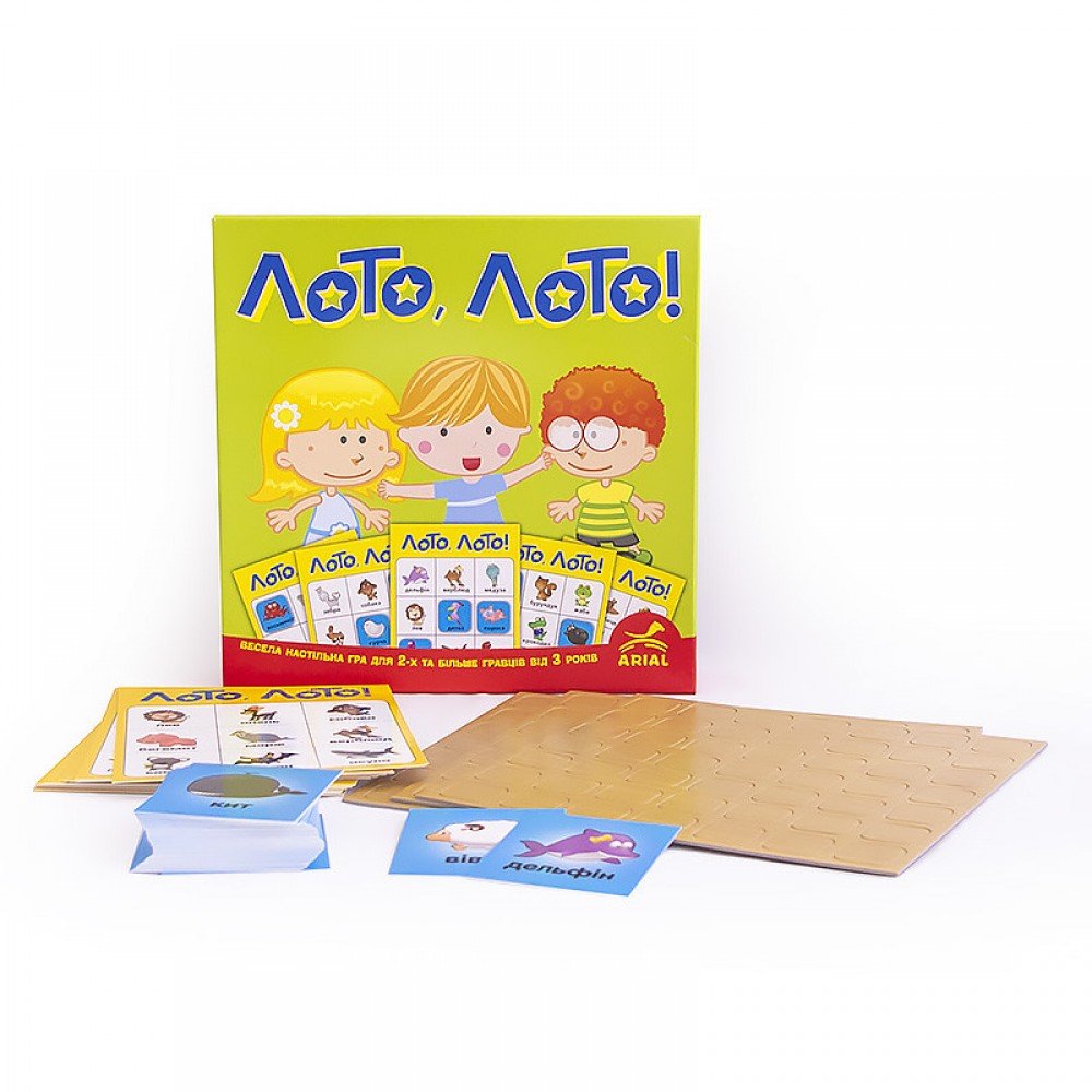 Детская настольная игра ЛОТО, ЛОТО! Arial 910374 на укр языке