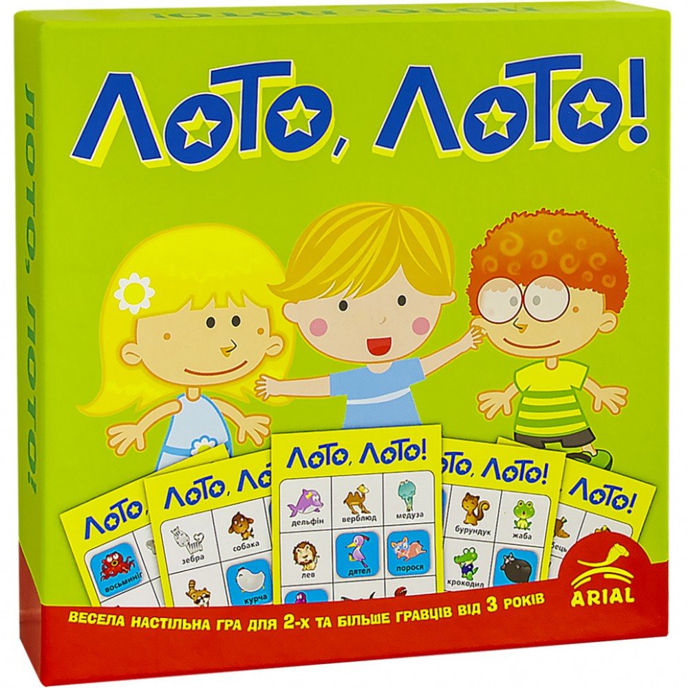 Детская настольная игра ЛОТО, ЛОТО! Arial 910374 на укр языке