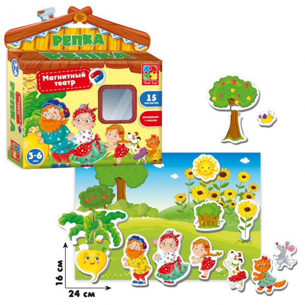 Настольная игра для детей "Магнитный театр Репка" VT3206-07 рус