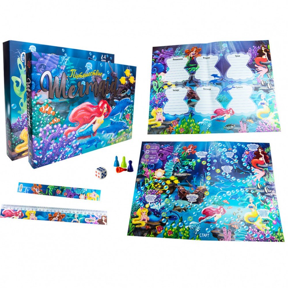 Настольная Игра-бродилка "Путешествие Mermaid" 30501 рус