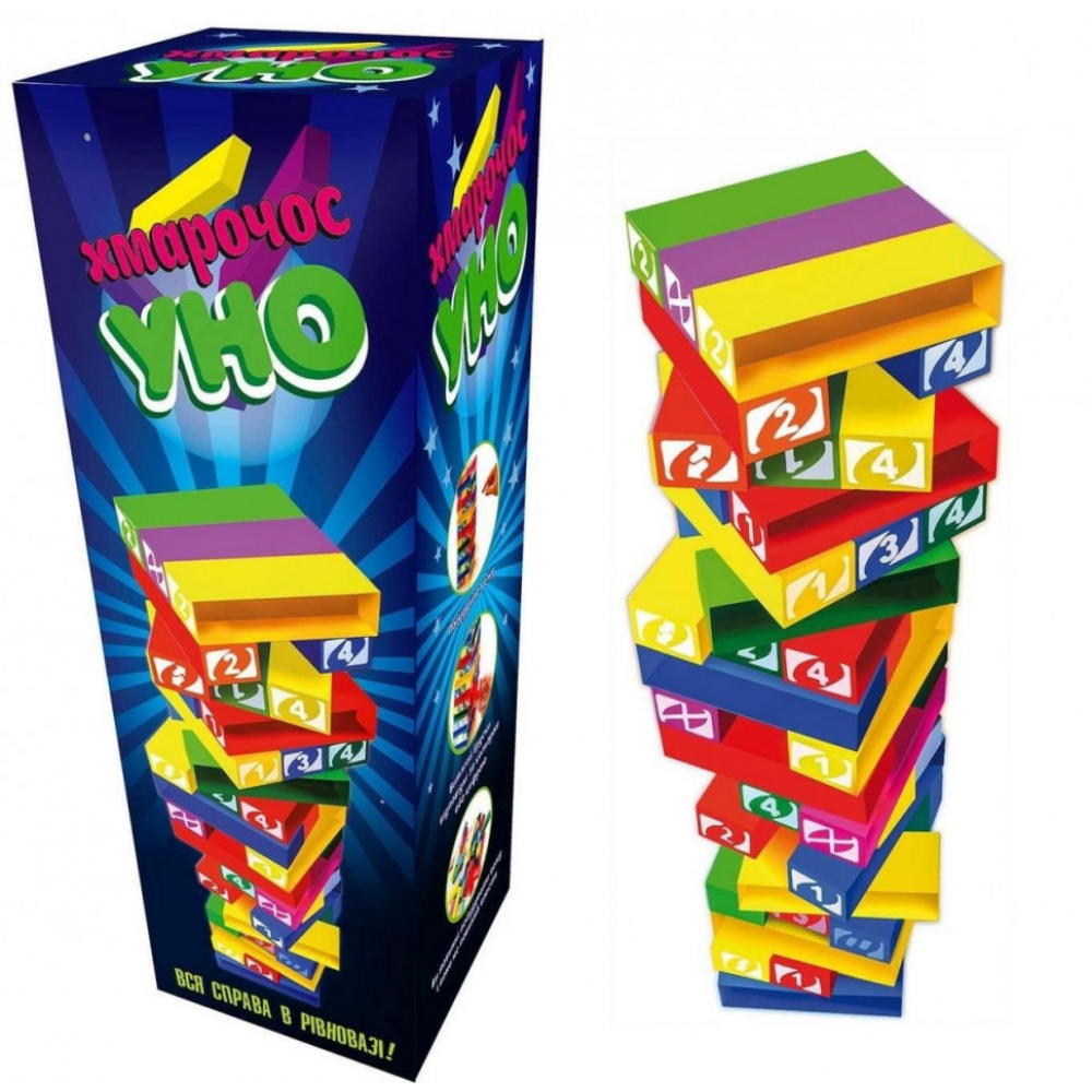 Настольная игра 2 в 1 "УНО Дженга" 30253