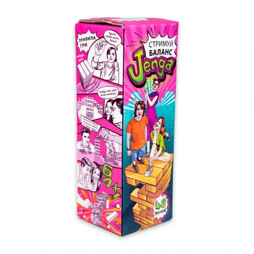 Настольная игра "Сдерживай баланс Jenga" 30722, 48 брусков, на украинском языке