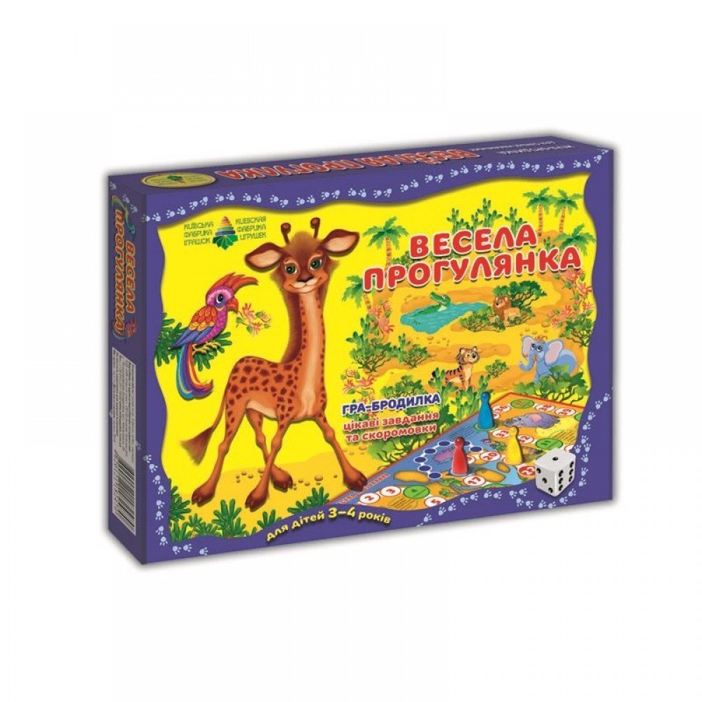 Детская настольная игра-бродилка "Веселая прогулка" 82470 от 4х лет
