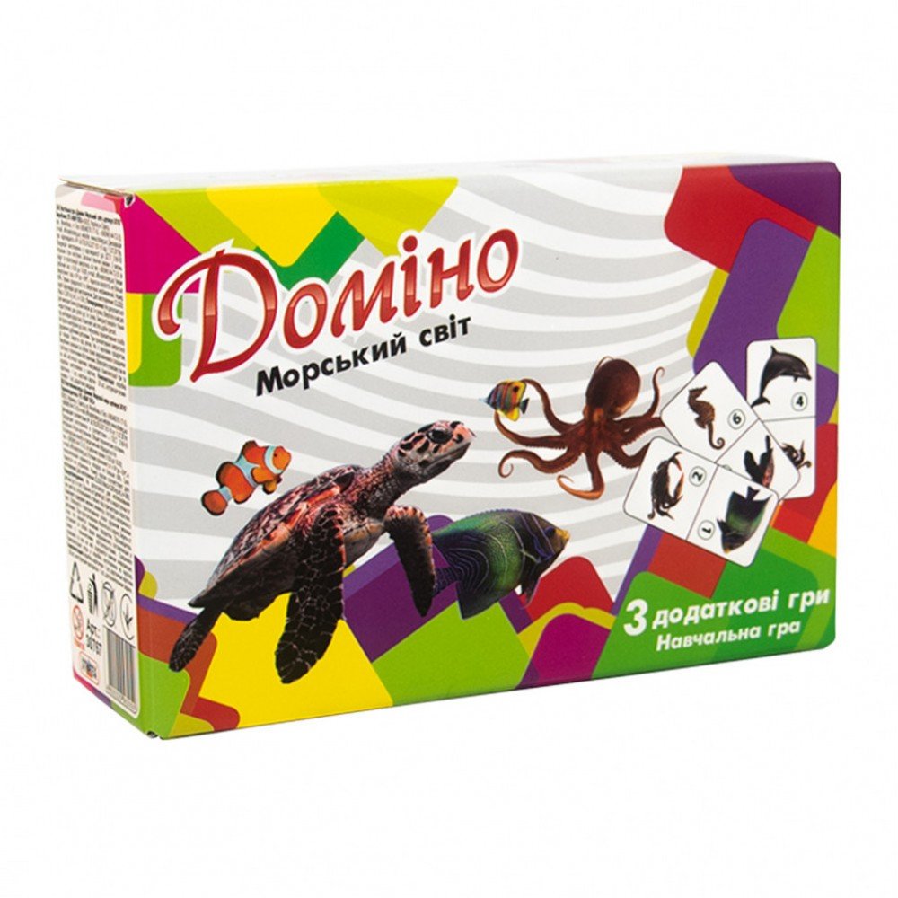 Настольная игра Домино "Морской мир" 30767 укр