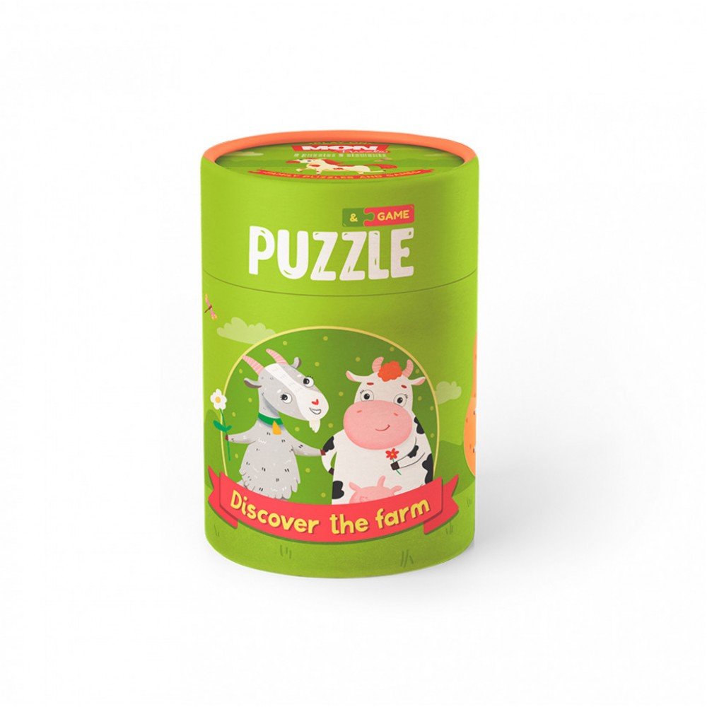 Детский развивающий пазл "Кто живет на ферме" Mon Puzzle 200107, 2 пазла по 2 элемента