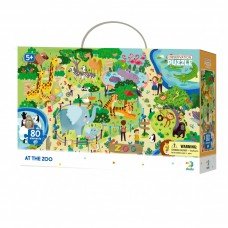 Пазл обучающий DoDo "Зоопарк" 300259, 80 деталей